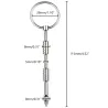 UrethralPlay Tige d'urètre en métal Clave 8.5cm - Diamètre 8mm